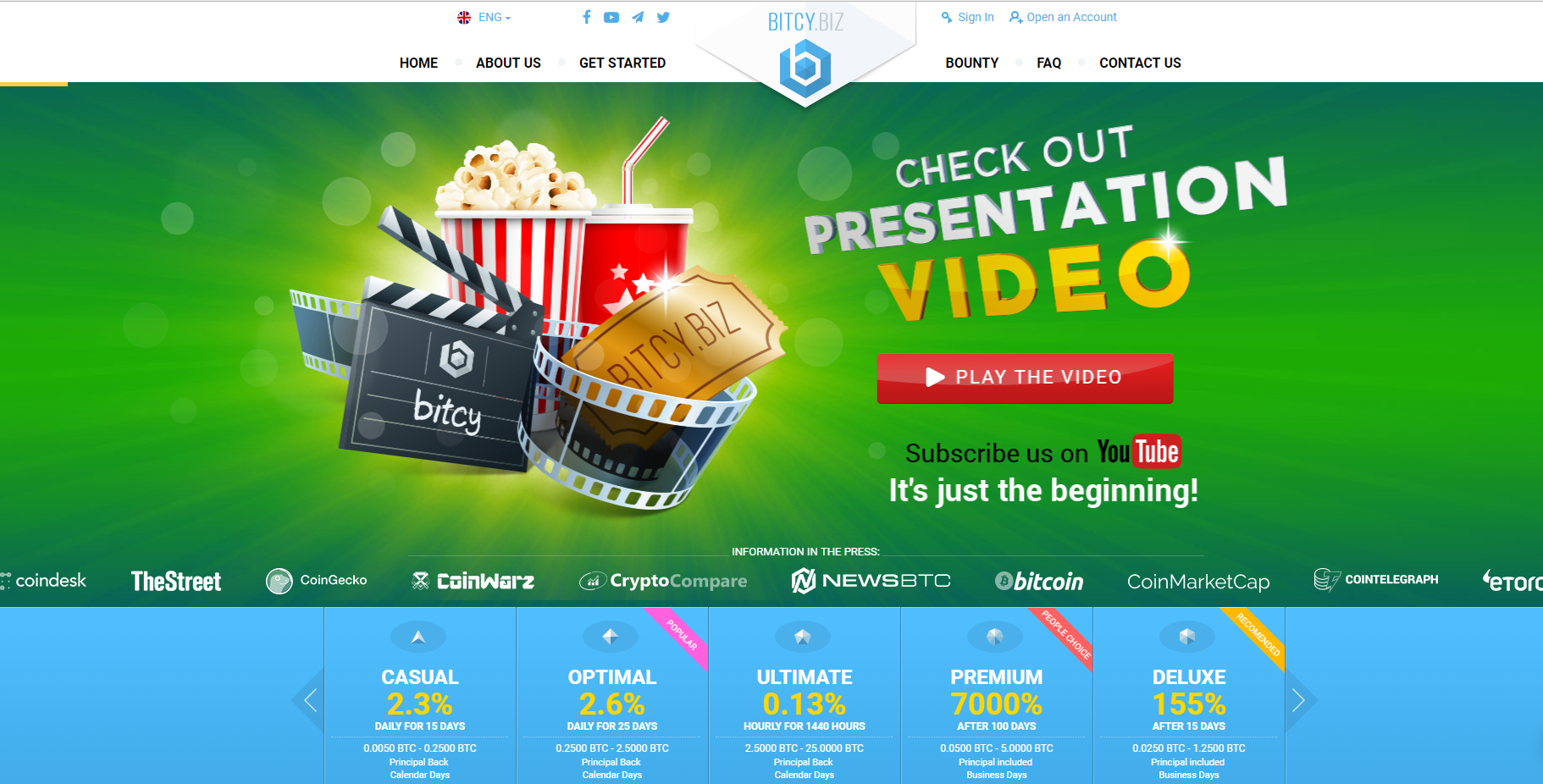 Bitcy.biz - рефбек 10% и отзывы