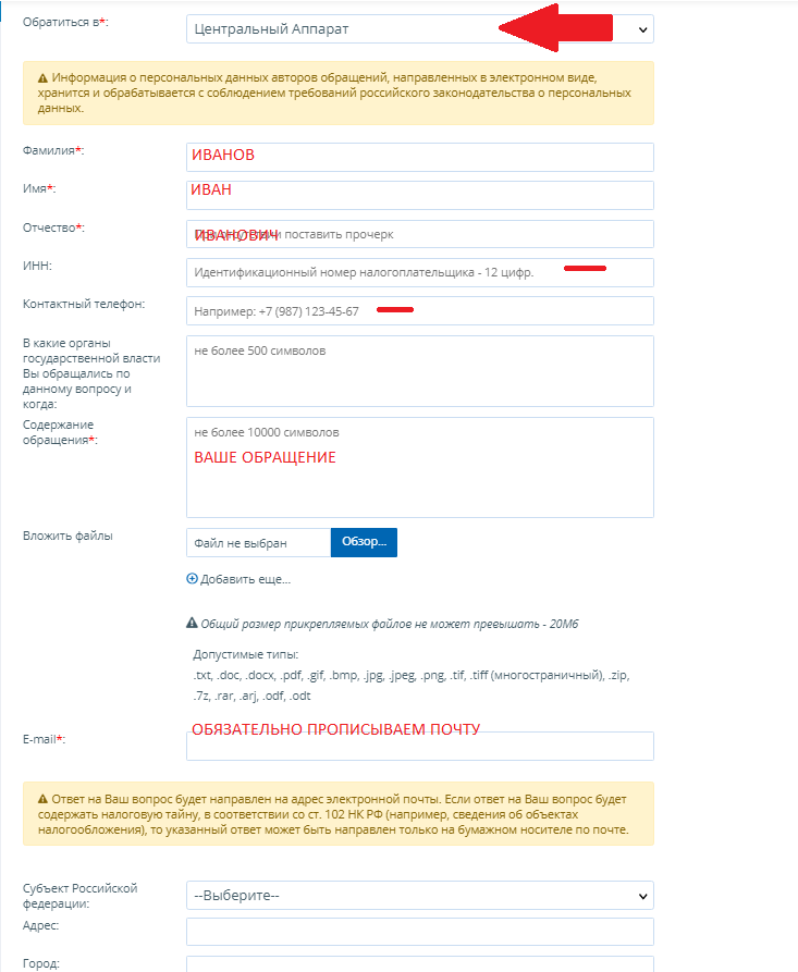 Обращение в фнс на разблокировку домена